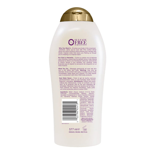 OGX Extra Creamy + Coconut Miracle Oil Ultra Moisture Body Wash, 19.5 Fl Oz